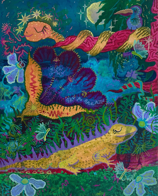 "Walk Slower, Breathe Deeper" Print