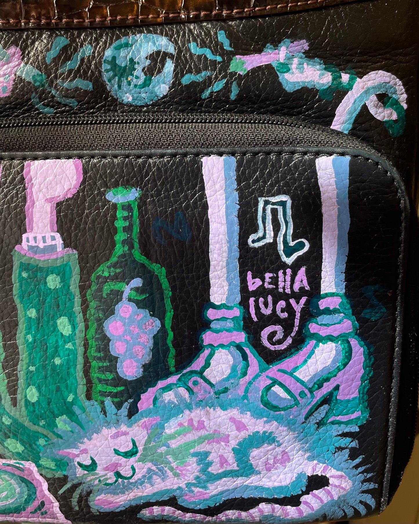 Ladiez & Da Moon Leather Purse - 16 POCKETS!!!!!