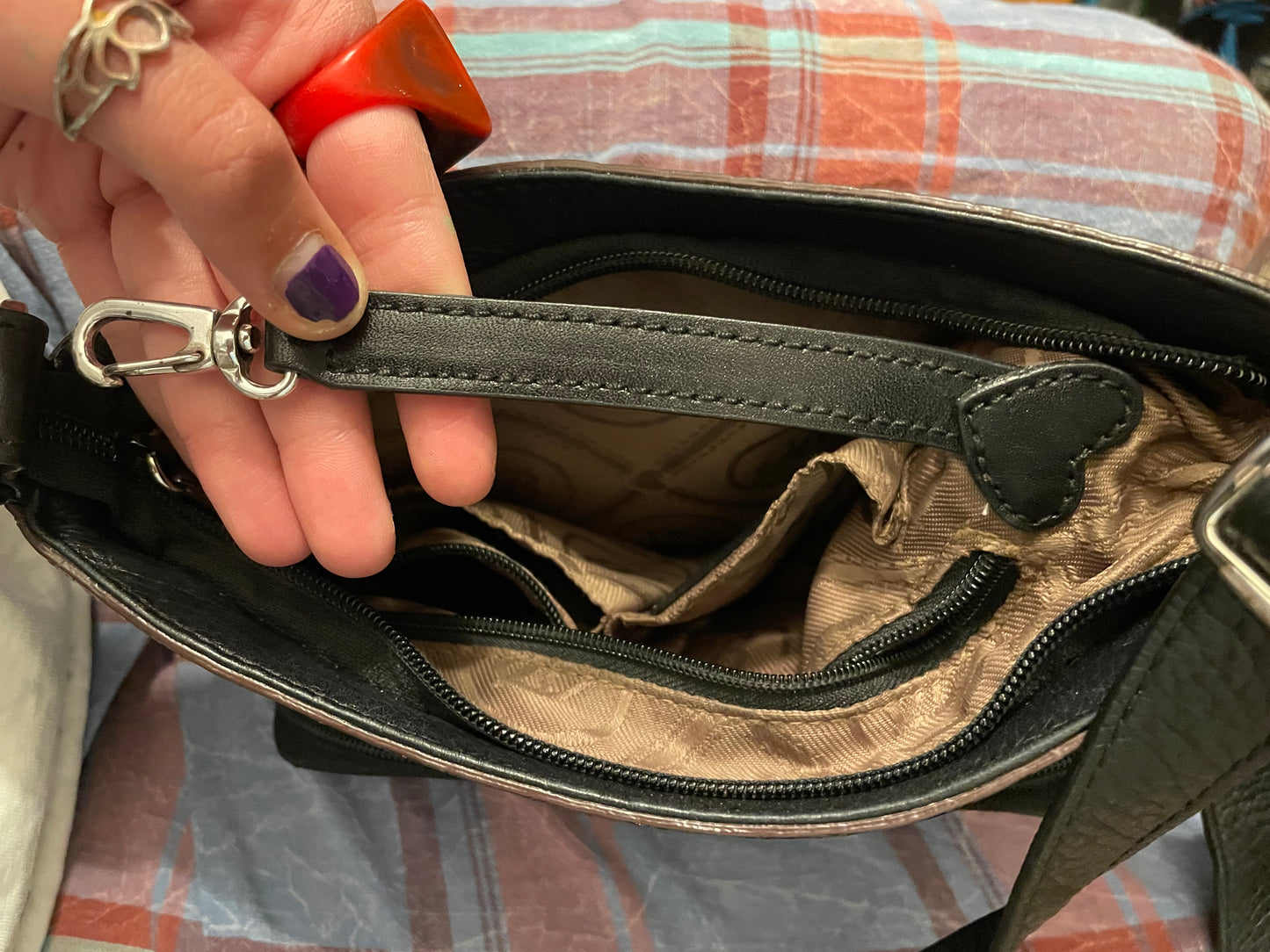 Ladiez & Da Moon Leather Purse - 16 POCKETS!!!!!
