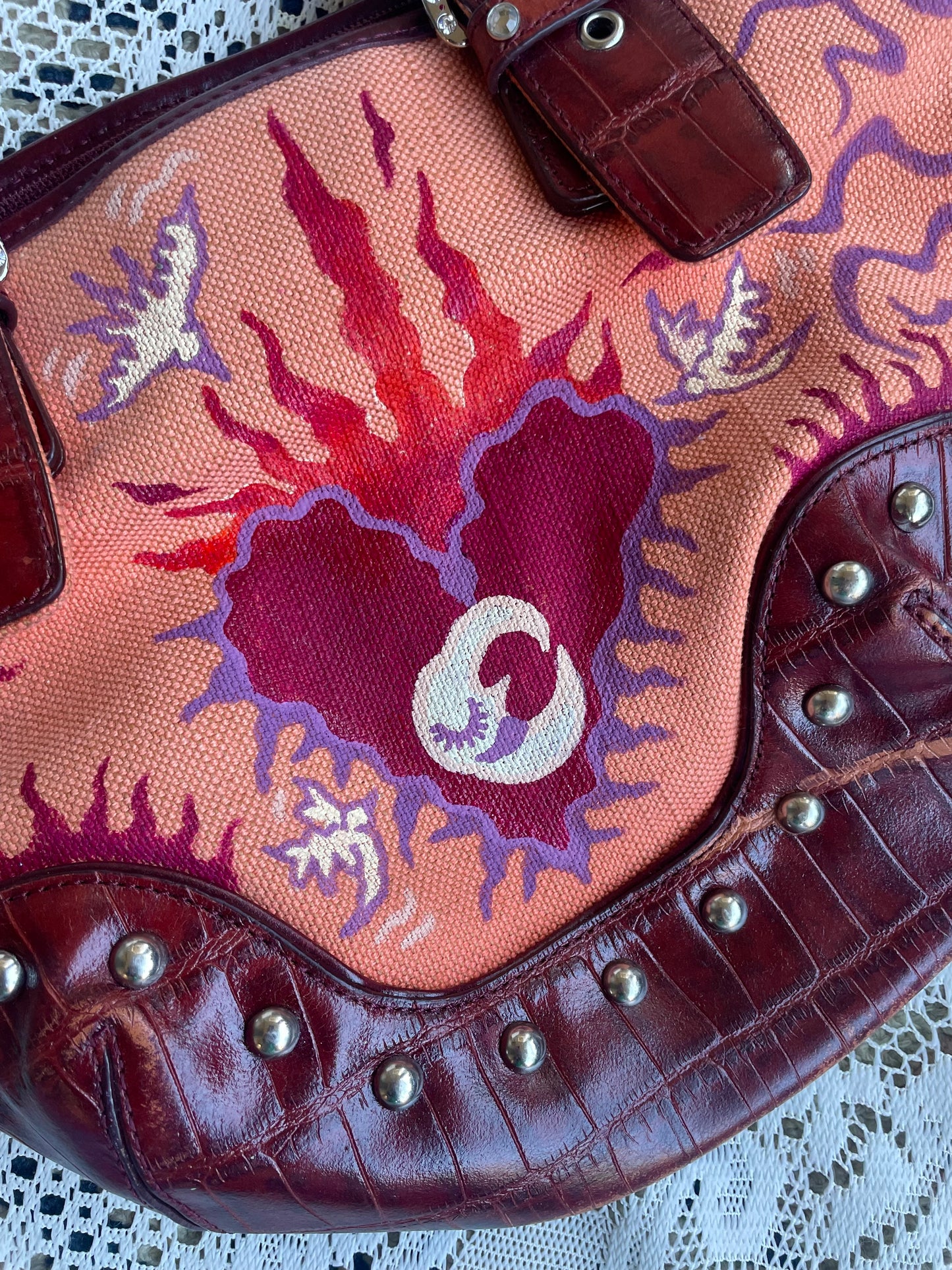 Sacred Heart Studded Purse