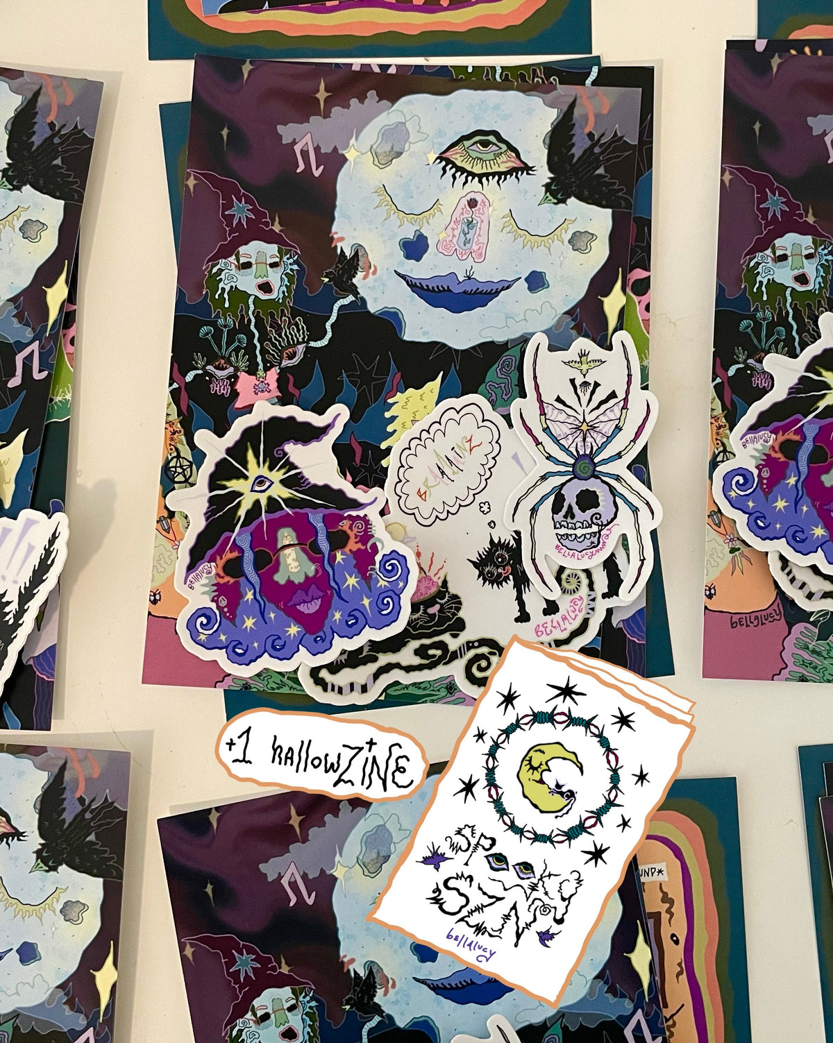 spo0o0oky SZN art pack: postcards, stickers, & more!